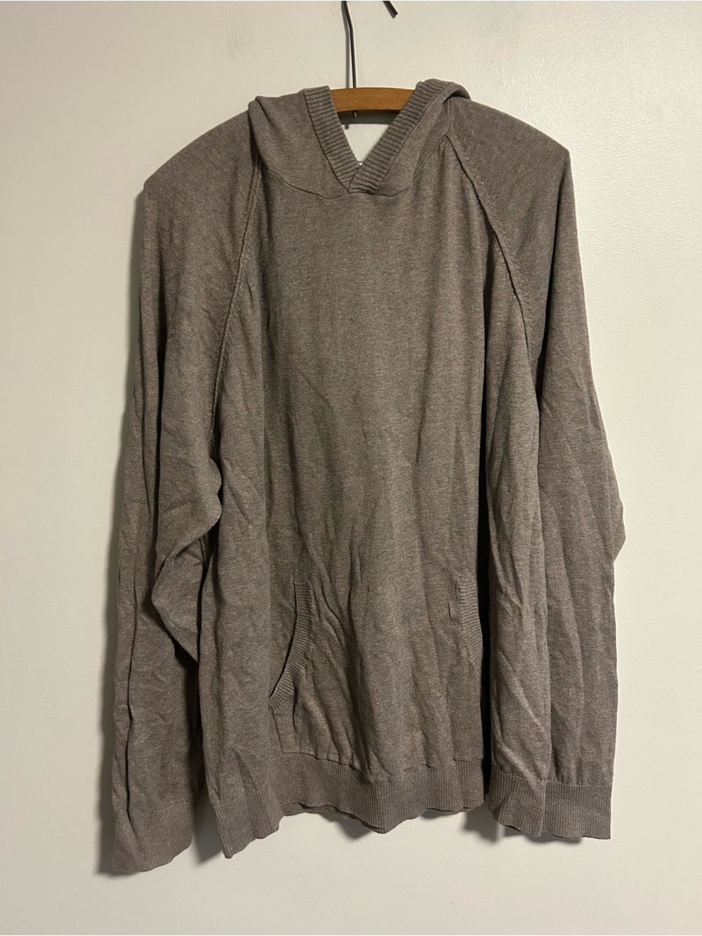 Old nah Xxl brown pullover lightweight long sleeve hooded shirt